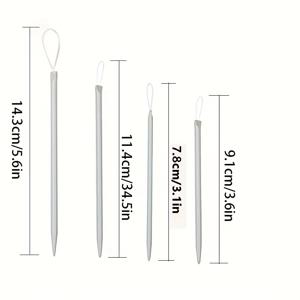 TEMU 4개 대형 눈집게 털실 뜨개바늘 세트 - 나일론 곤봉바늘 및 재봉바늘, 뜨개질, 코바늘, 자수용 DIY 공예 도구 털실 액세서리, 초보자용 바늘 키트