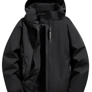 TEMU 남성용 긴소매 고품질 가을 겨울 코트, 아웃도어 남성복, 트렌디하고 다용도, 지퍼 라펠, 방풍 및 내구성, 지퍼 포켓, 실용성 높음, 사이클링 및 낚시용 슈트