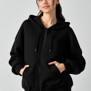 TEMU 다재다능하고 미니멀한 지퍼업 후드티