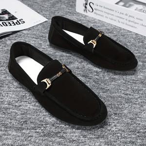 TEMU 남성 패션 비즈니스 캐주얼 로퍼, 솔리드 컬러 캐주얼 로퍼 - 브리티시 스타일, 블랙, 슬립온, 비즈니스 및 캐주얼 착용에 적합