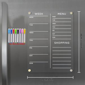 TEMU 재사용 가능한 자석식 드라이어즈 보드 - 냉장고 달력 및 플래너, 주간 일정 관리용, 메뉴, 할 일 목록, 벽걸이형 자석 보드