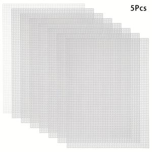TEMU 5개 플라스틱 메시 캔버스 시트 | 공예 프로젝트, 자수, 니트 코바늘 뜨개질, 가방 바닥, 청소 용이, 수제 가방 및 추가, 지갑 제작 용품에 적합한 내구성 있는 33x50cm 플라스틱 메시