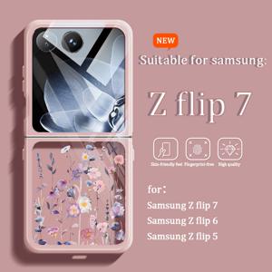 TEMU 갤럭시 Z 플립 7/Z 플립 6/Z 플립 5 호환 폰케이스, 접이식 케이스, 크림색 케이스, 신규 스타일, 소프트 케이스, 쉘, 카툰, 보호 케이스, 커플, 남녀공용, 충격 및 스크래치 방지, 고품질 폰케이스