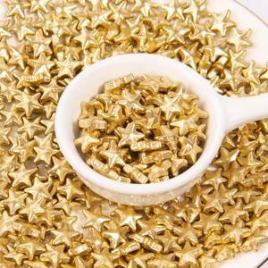 TEMU 디저트 데코레이팅 키트, 식료품 저장실 필수품, 요리 및 베이킹 장식, 85g/3oz 오각별, 반짝이는 별, 밝은 황금색 별, 요리 및 베이킹용, 디저트 데코레이팅 키트, 생일 파티 용품