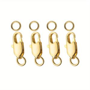 TEMU 18K 금도금 로브스터 걸쇠, 주얼리 제작용 – 주얼리 걸쇠, 팔찌 걸쇠 및 잠금 장치, 목걸이 장착용 점프 링 로브스터 걸쇠