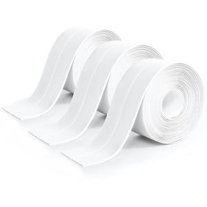 TEMU 3개입 자가 접착 방수 주방 욕실 테이프, 초강력 접착력, 방수, 방수, 방진. 도구 없이 쉽게 절단 가능, 오래 지속되는 밀봉, 유연하고 내구성 강함. 싱크대, 변기 등에 적합