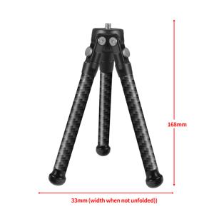 TEMU 미니 삼각대 스탠드 브래킷 카본 파이버 데스크탑 확장형 삼각대 1/4