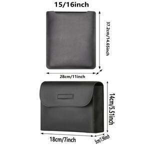 TEMU 노트북 가방 + 충전기 파우치 세트 (푹신한 안감) - HP/Dell/MacBook용 내구성 있는 비즈니스 노트북 케이스, 사무실/가정/일상용 슬림 통근 컴퓨터 가방, 크리스마스 선물 아이디어