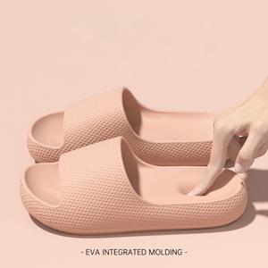 TEMU 새로운 스타일 여성용 여름 슬리퍼, 부드러운 밑창 통굽, 커플용 가정/욕실 슬리퍼, 미끄럼 방지, 냄새 방지, 통기성, 내마모성, 야외용, 여성 신발