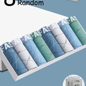 TEMU 8개 랜덤 남성용 드로즈 팬티 세트 (다양한 색상, 레터 프린트, 부드럽고 통기성 좋은 신축성 있는 원단, 캐주얼 또는 외출복으로 적합)