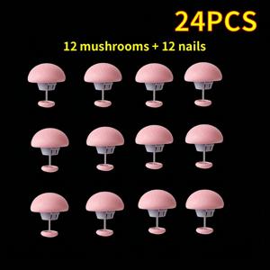 TEMU 퀼트 고정핀 24개입 - 분리형 재사용 가능, 버섯 모양, 핀 없는 투명 미끄럼 방지, 간편한 세척. 가정용 침실에서 이불, 매트리스, 침대 시트, 다운 이불, 커튼, 담요, 슬리퍼, 양말 등 고정용. 퀼트 고정핀, 고정 말뚝, 퀼트 고정 도구, 가정용 필수품