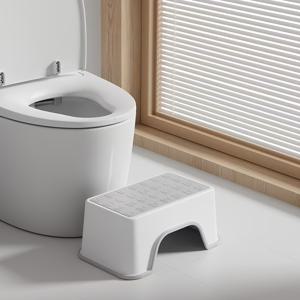 TEMU 흰색 빨간색 파란색 욕실 발판, 미끄럼 방지 표면 및 회색 쿠션 시트 - 화장실 및 싱크대용 인체공학적 발대, 현대적인 욕실을 위한 컴팩트한 디자인, 욕실용 발대 | 디자인 | 내구성 좋은 욕실 발대