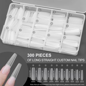 TEMU 300개 재사용 가능한 아크릴 네일용 네일 폼, 투명 인조 네일 아트 몰드, 스케일이 있는 네일 익스텐션 폼, 네일 익스텐션 도구