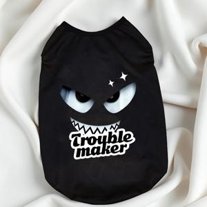 TEMU 애완 고양이 조끼 여름 얇은 강아지 옷 프린트 레터 고양이 민소매 옷 통기성 좋은 애완 동물 조끼 고양이 강아지 옷 비숑 테디 여름 반팔 조끼