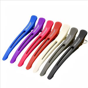 TEMU 7개 헤어 클립 미용용 | 옆머리 나누기 및 염색용 투명 클립, 헤어 섹셔닝 및 이발용 남녀공용 오리발 클립