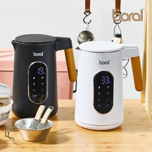 TEMU 1.7L 이중 통스텐 LED 디지털 전기주전자