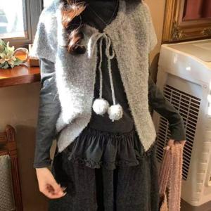 TEMU 라운드넥 스웨터 코트 여성용 2026 봄 신상 프릴 레이스업 가디건 숏탑 베스트