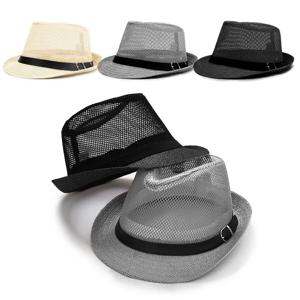 TEMU [오늘출발] 올메쉬 중절모 전체 메쉬 모자 남성 남자 봄 여름 망사 페도라 재즈 챙 캡 헌팅캡 시원한