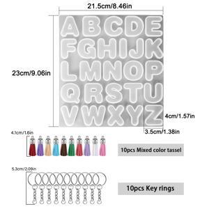 TEMU 21개 레터 실리콘 레진 몰드, 26개 영어 알파벳 글자 에폭시 레진 몰드, 키체인 펜던트, 귀걸이, 주얼리 및 홈 데코용