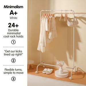 TEMU 의류 보관 랙 - 바퀴 달린 이동식 의류 행거, 독립형 옷걸이 진열대 정리함, 내구성 있는 옷걸이 봉, 기숙사용, 침실, 거실, 현관, 기숙사, 아파트, 호텔 및 기타 장소에 적합, 공간 절약형 반청결 의류 및 모자 걸이대