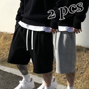 TEMU PC 남성용 여름 헬스 반바지 2개 세트, 신축성 있는 허리밴드 및 조절식 드로스트링 포함 - 루즈핏 애슬레틱 반바지, 훈련, 달리기, 하이킹, 야외 활동에 적합 - 부드럽고 편안한 원단, 사이드 포켓, 일상복 및 운동용, 기계 세탁 가능|짐웨어