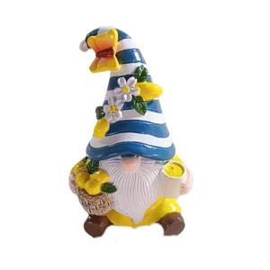 TEMU 수집용 피규어, 레몬을 든 노움 피규린 1개 - 기발한 흰 수염의 레진 조각상, 책상 및 정원 장식용, 친구와 가족을 위한 완벽한 휴일 선물