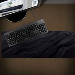 TEMU 1 대형 사이즈 이스포츠 게이밍 마우스 패드, 블랙 플로잉 리플 텍스처 패턴, 미끄럼 방지 고무 베이스, 대형 사이즈 데스크 매트 오피스 액세서리, 컴퓨터 장식 액세서리 데스크탑 데코 게이밍 마우스 패드. 게이머를 위한 이상적인 선물, 초대형 데스크 매트, 패셔너블한 오피스 데스크탑 장식 레이아웃 및 스터디 액세서리