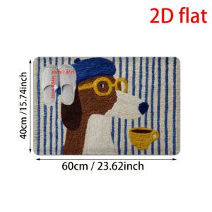 TEMU 1개, 미끄럼 방지 기능이 있는 사랑스러운 강아지 디자인 직사각형 욕실 매트. 예술적인 초극세사 섬유가 특징입니다. 부드러운 폴리에스터로 제작되었으며, 욕실, 거실, 침실, 식탁 장식에 적합합니다.