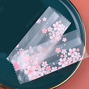 TEMU 195개/팩 벚꽃 꽃무늬 기계밀봉 사탕용 간식 봉투, 두꺼운 누가 & 깨지기 쉬운 사탕 포장용 랩백, 귀여운 동물 테마 파티 답례품