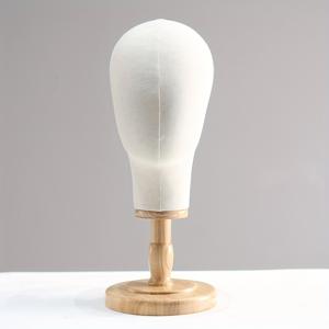 TEMU 1pc 성인 인형 머리, 베이지 천으로 - 견고한 나무 베이스, 모자, 안경, 모발을 살롱 및 가정 장식에 표시하는 데 이상적, 살롱 디스플레이 헤드|스타일리시 헤드가|나무 베이스 헤드, 헤어 액세서리