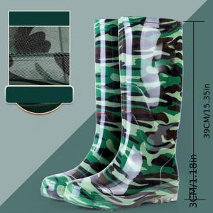 TEMU 남성용 아웃도어 레인 부츠, 정원 가꾸기 신발, 낚시꾼용 워터 슈즈, 하이탑 남성용 레인 신발, 비가 오는 날 걷기, 시장, 농장 및 낚시 활동에 적합