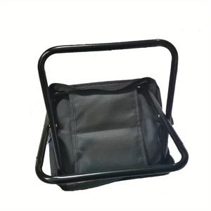 TEMU 휴대용 접이식 스툴 - 옥스포드 원단과 튼튼한 프레임의 경량 소형 여행용 스툴, 빠른 전개, 야외 캠핑, 피크닉, 낚시 의자용, 백팩 또는 핸드백 수납용, 디자인