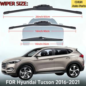 TEMU 모던 투손에 적합하며, 이 세트에는 26인치, 16인치, 14인치 앞유리 와이퍼 블레이드가 포함되어 있으며, 2016년부터 2021년까지 교체 가능합니다. 내구성이 뛰어나고 안정적이며 모든 날씨 조건에서 조용하게 작동하는 전면 및 후면 와이퍼가 특징입니다 (3개 세트)