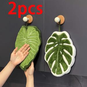 TEMU 2개 세트의 귀여운 잎 모양 핸드 타월. 뛰어난 흡수력, 초극세사 섬유로 제작되어 욕실 및 주방에서 사용하기에 완벽합니다. 가족, 친구 또는 어머니를 위한 이상적인 부활절 선물입니다.