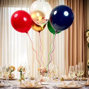 TEMU 1개 다색 풍선 스탠드, 접착식 탁상용 풍선 홀더, 실내/야외용 스파이럴 로드, 높이 조절 가능, 홈 데코, 웨딩 & 크리스마스 파티 장식, 테이블 센터피스