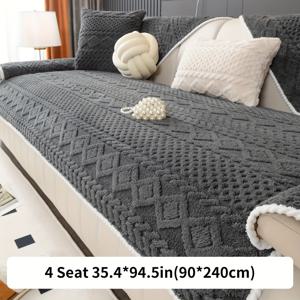 TEMU 1pc 플러시 소파 슬립 커버, 따뜻하고 두꺼운 소파 커버, 사계절 일반 가구 보호대, 침실, 사무실, 거실 홈 , 등받이, 팔걸이, 베개 케이스 제외