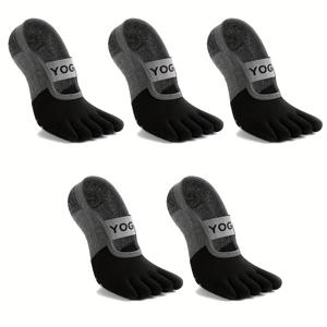 TEMU 2/5쌍 여성용 프로페셔널 요가 양말 - 미끄럼 방지 다섯 발가락 디자인, 통기성 폴리에스터 사계절용 얇은 양말, , 피트니스, 댄스 & 트레이닝용, 안티슬립 구조