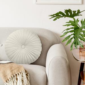 TEMU 북유럽풍 인스 장식용 둥근 베개 쿠션 허리 베개 1개, 거실 소파 장식용 바퀴형 ฟु토ン 심플한 베이 윈도우 베개, 무지 호박 장식용 베개