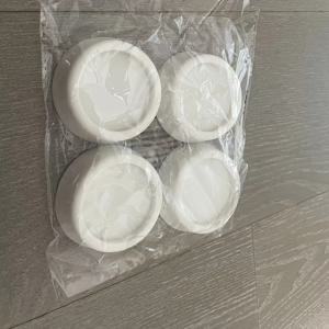 TEMU 4개 TPR 고무 진동 방지 세탁기 발판 - 미끄럼 방지, 충격 흡수 기능 및 높이 조절로 안정성 향상, 세탁기 및 건조기 지원에 이상적