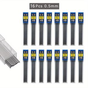 TEMU 16개 상자 (0.3/0.5/0.7/0.9/1.3) 드로잉 자동 연필 세트 (페인팅, 스케치, 필기 필수품). 리필 연필심은 휴대하기 쉬운 작은 병형으로 학교 용품 | 신학기 | 저렴한 학교 용품 | 입학 선물