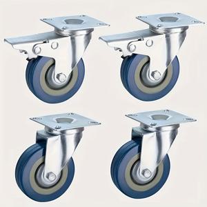 TEMU 3인치 PVC 경량 캐스터 - 가구 이동, 배달 카트, 의료 장비 및 공구에 적합 - 부드러운 회전 및 간편한 설치
