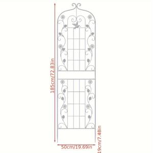 TEMU 덩굴식물용 라탄 프레임 문그린 장미 덩굴꽃 선반 야외 정원 안뜰 울타리용 철제 브라켓