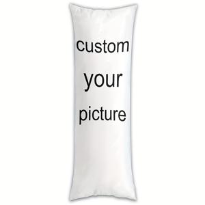 TEMU [맞춤 제작] 사진 커스텀 바디 베개 커버 1개, 맞춤형 단면 직사각형 롱 쿠션 커버, 가족, 아내, 남편, 친구, 반려동물을 위한 사랑스러운 기념품 선물, 코티지 스타일 장식, 베개솜 미포함