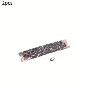 TEMU 남녀 공용 스타일리시 해골 타투 팔 슬리브 2개 세트, 사이클링 및 운전에 적합, 고품질