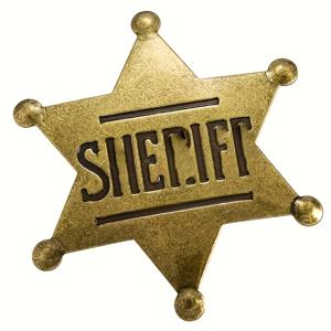 TEMU 1개의 금속 보안관 배지 브로치, 서부 조끼 핀, 파티 장식, 보안관 대리 배지, 파티 선물에 적합, 전원 필요 없음, 가정 및 주방 파티 용품