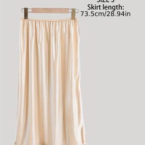 TEMU 레이스 패널이 있는 투명 방지 스커트, 투명 방지 안감 블라우스, 미드 길이 스커트, 여성용 짧은 속치마