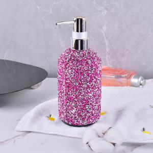 TEMU 500ml 장식 스파클링 비누 디스펜서 - 프레스 타입, 샴푸, 바디워시 & 로션용 리필 가능 병 - 우아한 욕실 액세서리