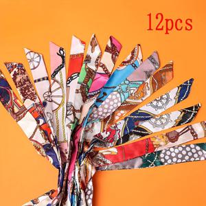 TEMU 4개/8개/12개 여성용 부드럽고 다용도 긴 머리끈, 가방 및 수건 묶기용 수제 DIY 긴 머리끈