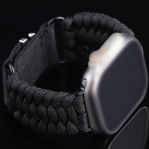 TEMU 애플워치 시리즈 11, 10, 9, 8, 7, 6, SE, 5, 4, 3 호환 수제 파라코드 시계 밴드. iWatch Ultra, 3, 2, 1용 나일론 C버클 스트랩, 49mm, 46mm, 45mm, 44mm, 42mm, 41mm, 40mm, 38mm 호환. 남성용 아웃도어 스포츠 시계줄