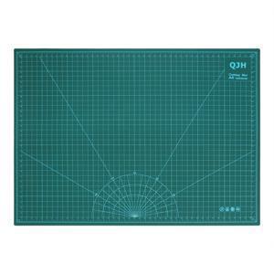 TEMU A0 특대형 양면 자가 치유형 회전식 커팅 매트 1개, 격자선 패턴, 양면 인치 및 센티미터 측정, 칼날 날카러움과 작업대를 보호하는 가죽 공예용 PVC 커팅 매트, 재봉 공예 애호가를 위한 정밀 패브릭 커팅 매트